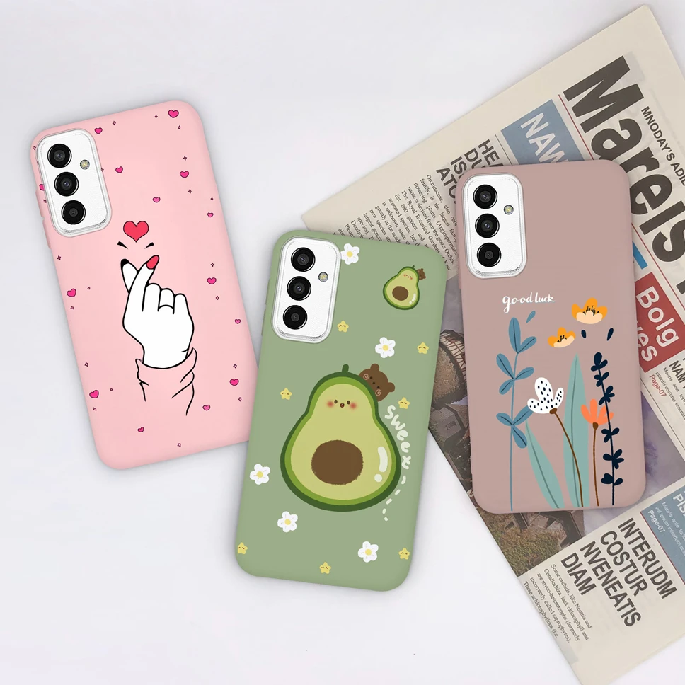 Phone Case For Samsung Galaxy M23 F23 5G Back Cover Cute Avocado Soft Silicone Phone Cover Shell For Samsung GalaxyM23 F 23 Capa