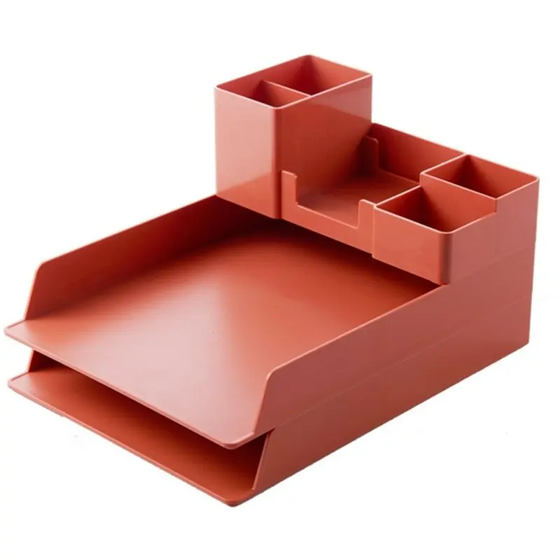 Reliable-File Tray Desktop Storage Organizer Multifunctional Stationery Rack Office Supplies Storage Box Bedroom Desk Accessorie
