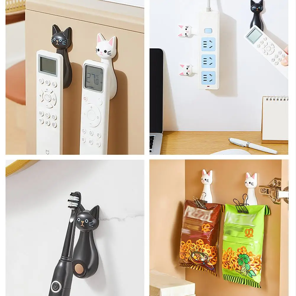 Remote Control Magnetic Hook Strong Paste Nontrace Conditioning Remote Storage Holder Hook Bracket Air Punch-free Control R I0D1