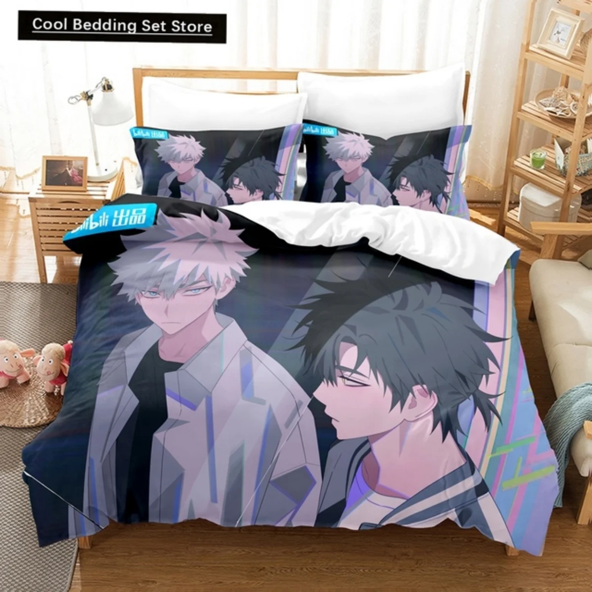 3D Anime The Link Click Bedding Set Quilt Cover Set with Pillowcase Bedclothes for Home Textiles Twin Full Queen King Bed Linen