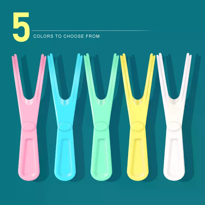 1/2Pcs Reusable Pick Holder Y Shape Plastic Dental Floss Rack Teeth Clean Care Tool Without Dental Floss Oral Hygiene Toothpick