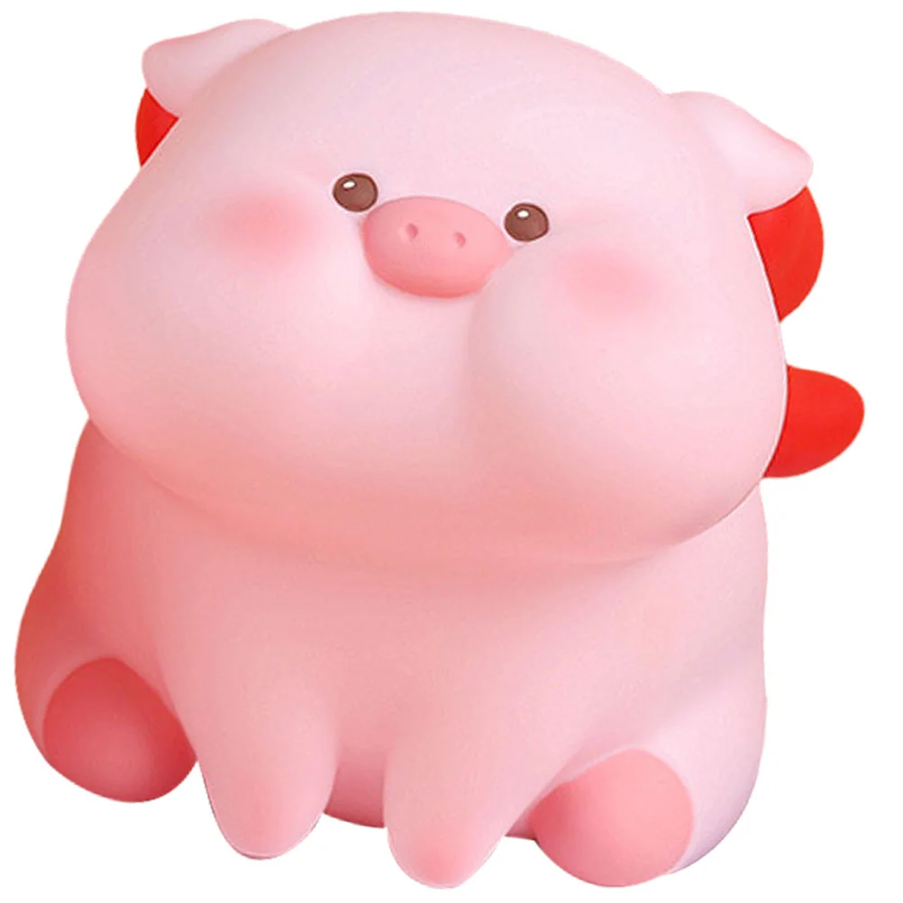 

Piggy Bank Girls Pig-shaped For Money Decorative Saving Pot Vinyl Lovely Banks Child
