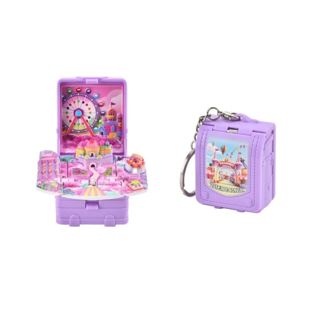 

Creative Stereo Book 3D Folding Book Mini Cartoon Castle Pop Up Book Keychain Dream Amusement Model Keychain Educational Toy