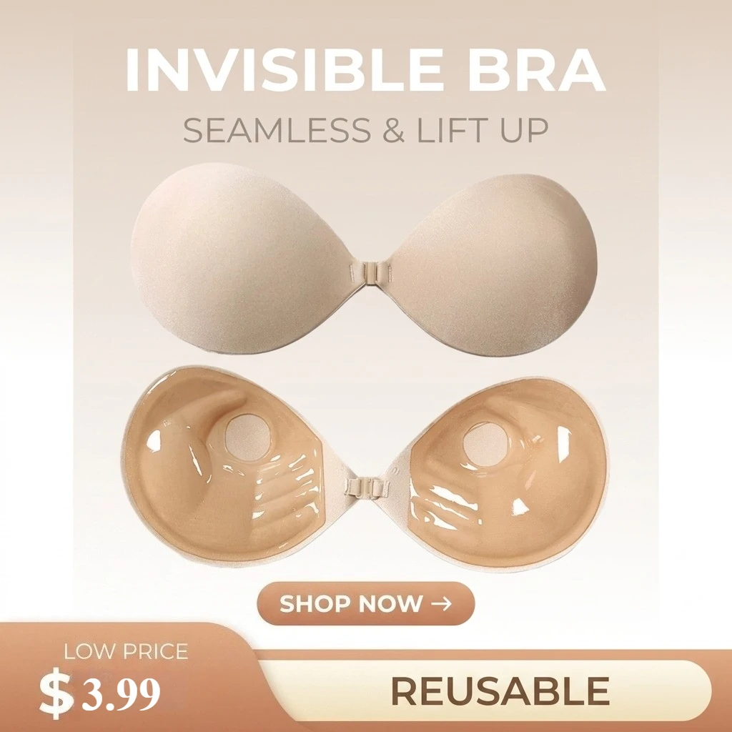 

Palm Push Up Invisible Silicone Bra Womens Chest Stickers Lift Up Self Adhesive Bra Cover Bra Silicone Pad Sexy Strapless Breast
