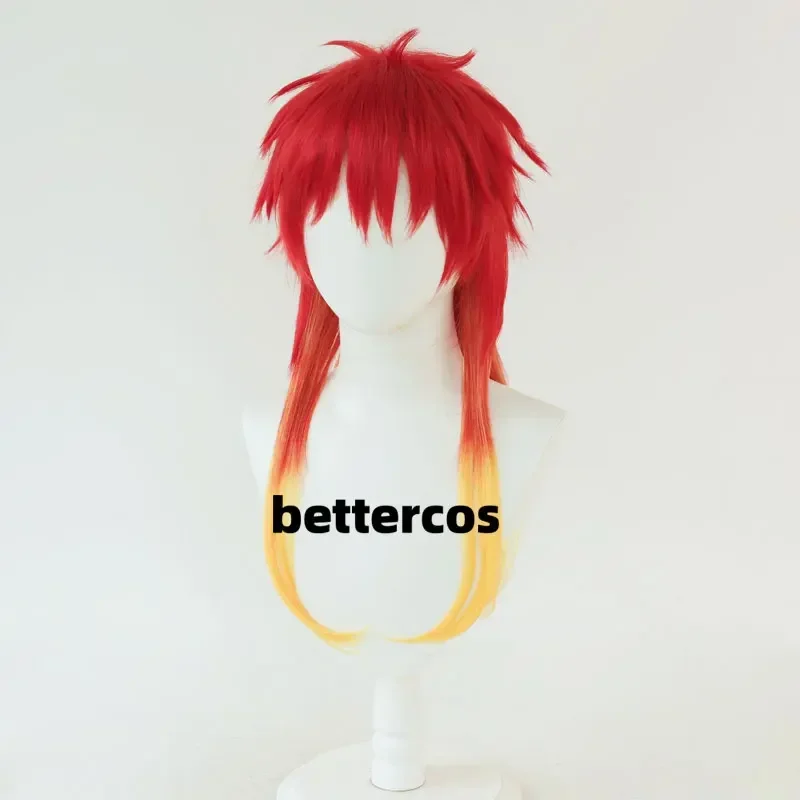 Chika Takiishi Cosplay Wig Anime WIND BREAKER Red Gradient Yellow Hair Heat-resistant Fiber Hair Wig Cap Halloween