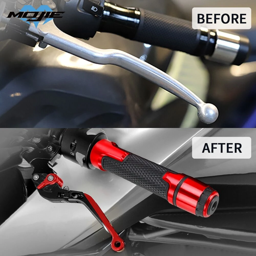 Motorcycle Folding Extendable CNC Moto Adjustable Clutch Brake Levers Handbar End Grips FOR KAWASAKI Z750S 2006 2007 2008