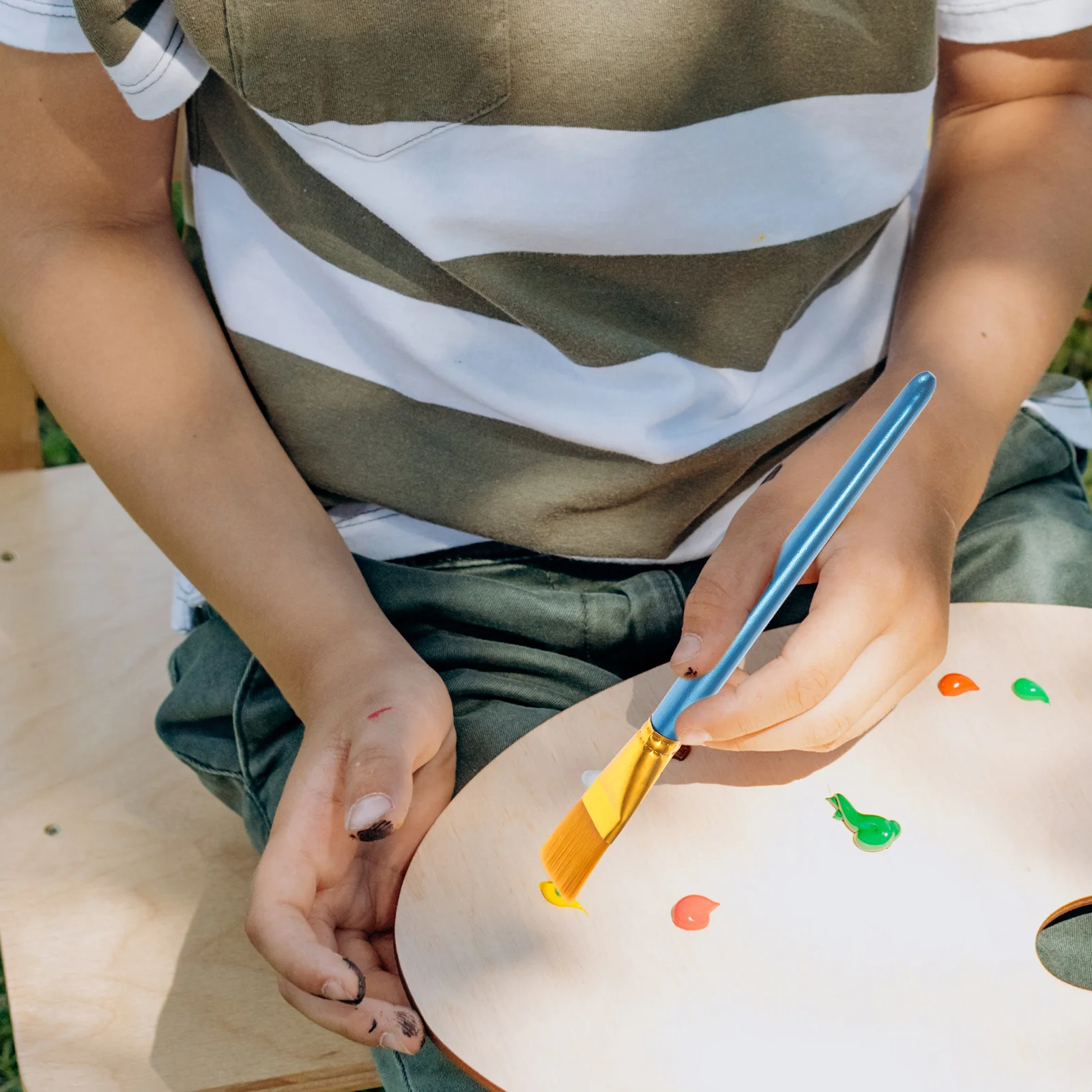 Set di pennelli per pittura da 10 pezzi Pennelli versatili per acquerello ad olio acrilico Punta piatta Strumenti professionali per pittura artistica per ritratti di figure