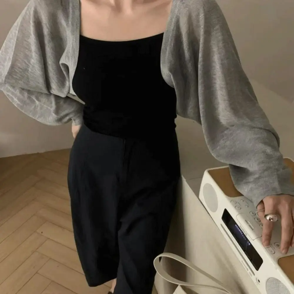 日焼け止め,夏,新しいコレクション用の女性用長袖カーディガン,フリルデザインの薄手のショートコート,ポリエステル日焼け止め