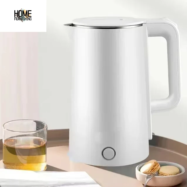 Electric Kettle 2-2.3L Double Layer Smart Home Appliances for Kitchen Mechanical Stainless Steel Shining Free Spare Parts 1Years