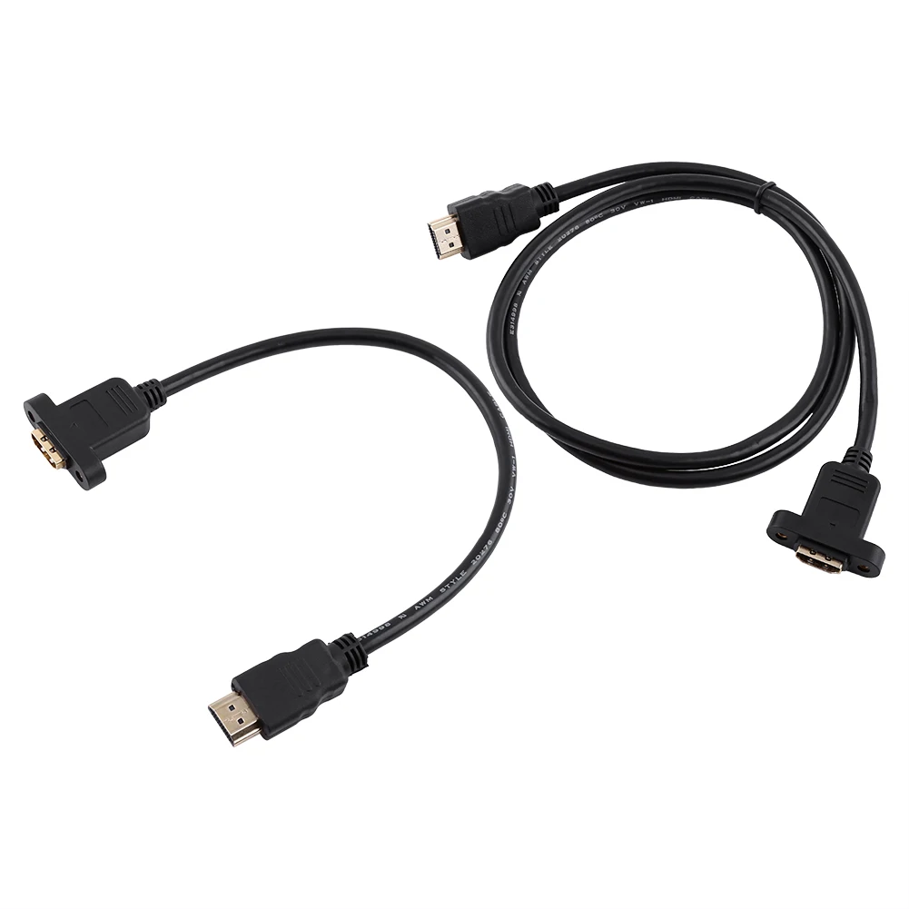 HDMI Male to HDMI A type Female Adapter Converter Extension Cable With Screw Hole Dedicated Shielded Foil Twisted Pair Signals