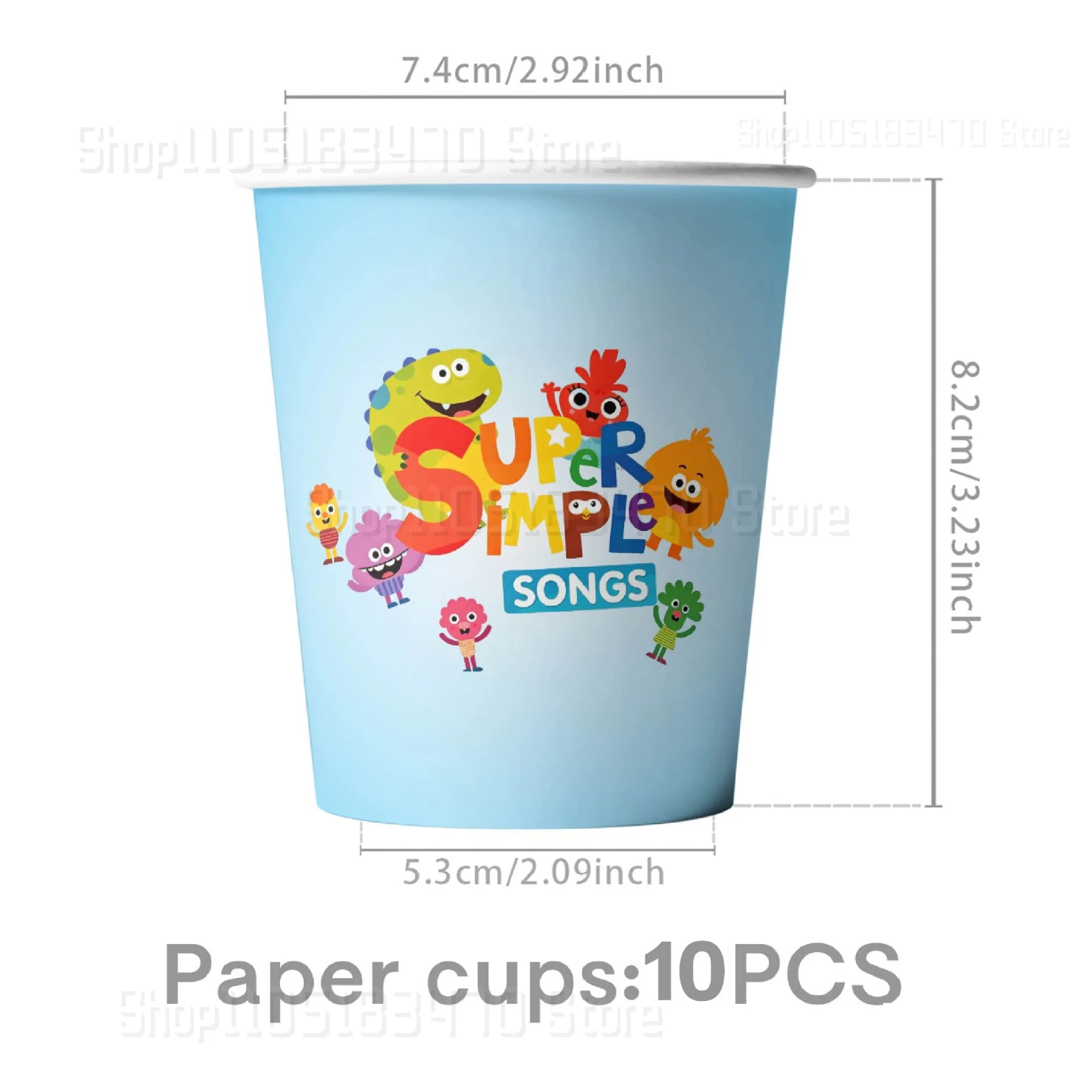 Super Simple Songs Birthday Party  Decoration CartoonTableware Set Paper Plate Cup Tablecloth Christmas Outdoor Wedding Supplies