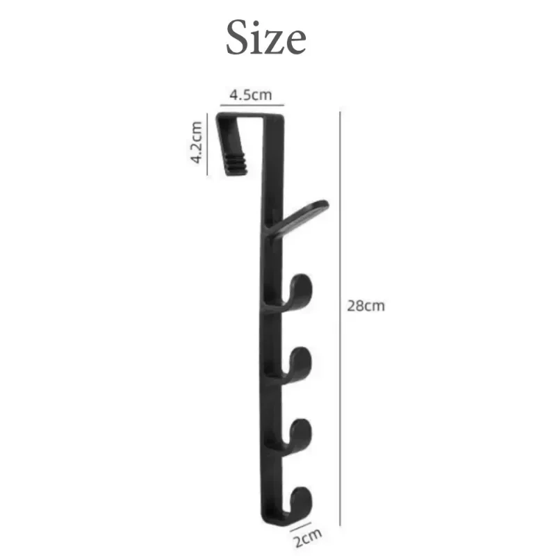 Bedroom Door Hanger Clothes Hanging Rack Over The Door Plastic Home Storage Organization Hooks Purse Holder for Bags - Image 3