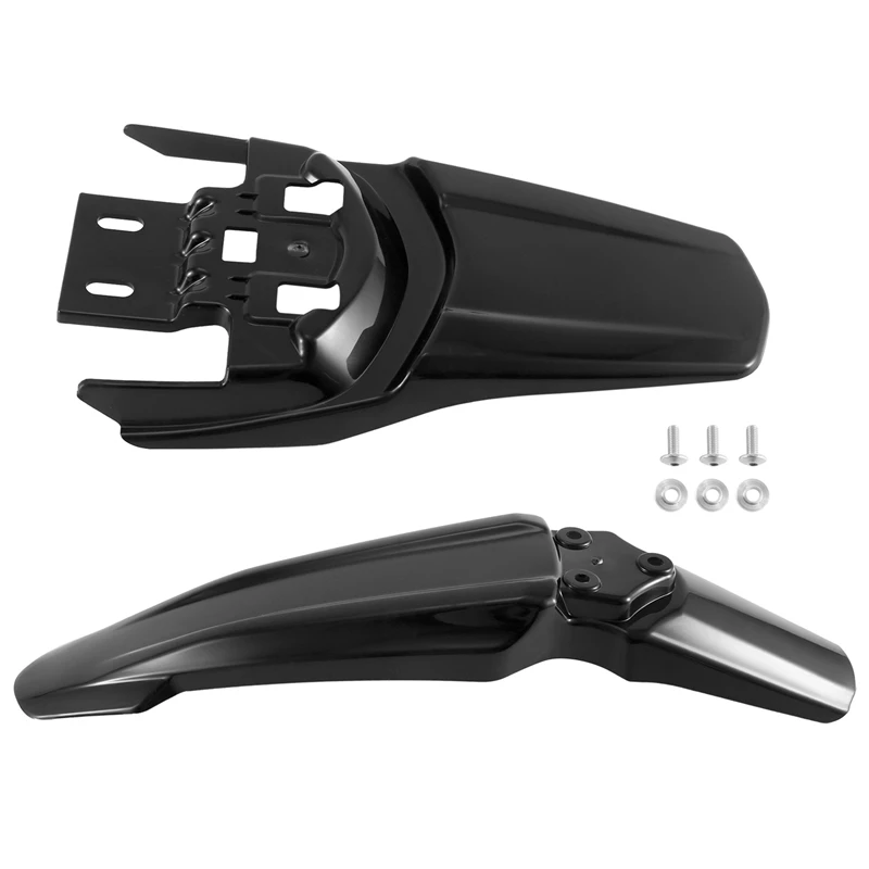 Front + Rear Mudguards Fender Protector For Sur-Ron Sur Ron Light Bee Dirt Bike Motorcycle Accessories, Black 2Pcs