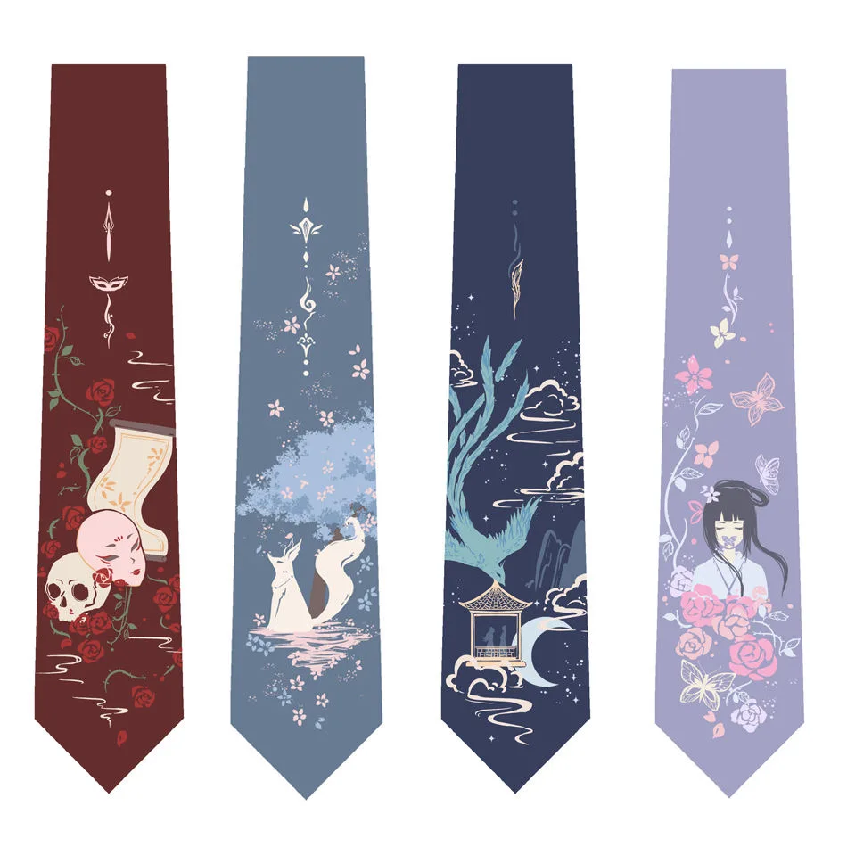 Anime JK Uniform Fox Ties Cosplay Harajuku Lolita Men Women Tie Gift Clothing Accessories