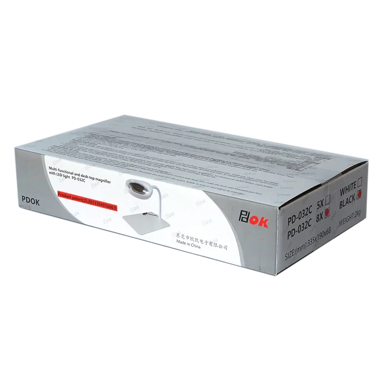 جديد مكبرة مكتب الجدول مصباح محمول 10X المكبر 125 مللي متر مع 36 LED الإضاءة ، المكبر الجدول لإصلاح اللوحة الأم #4