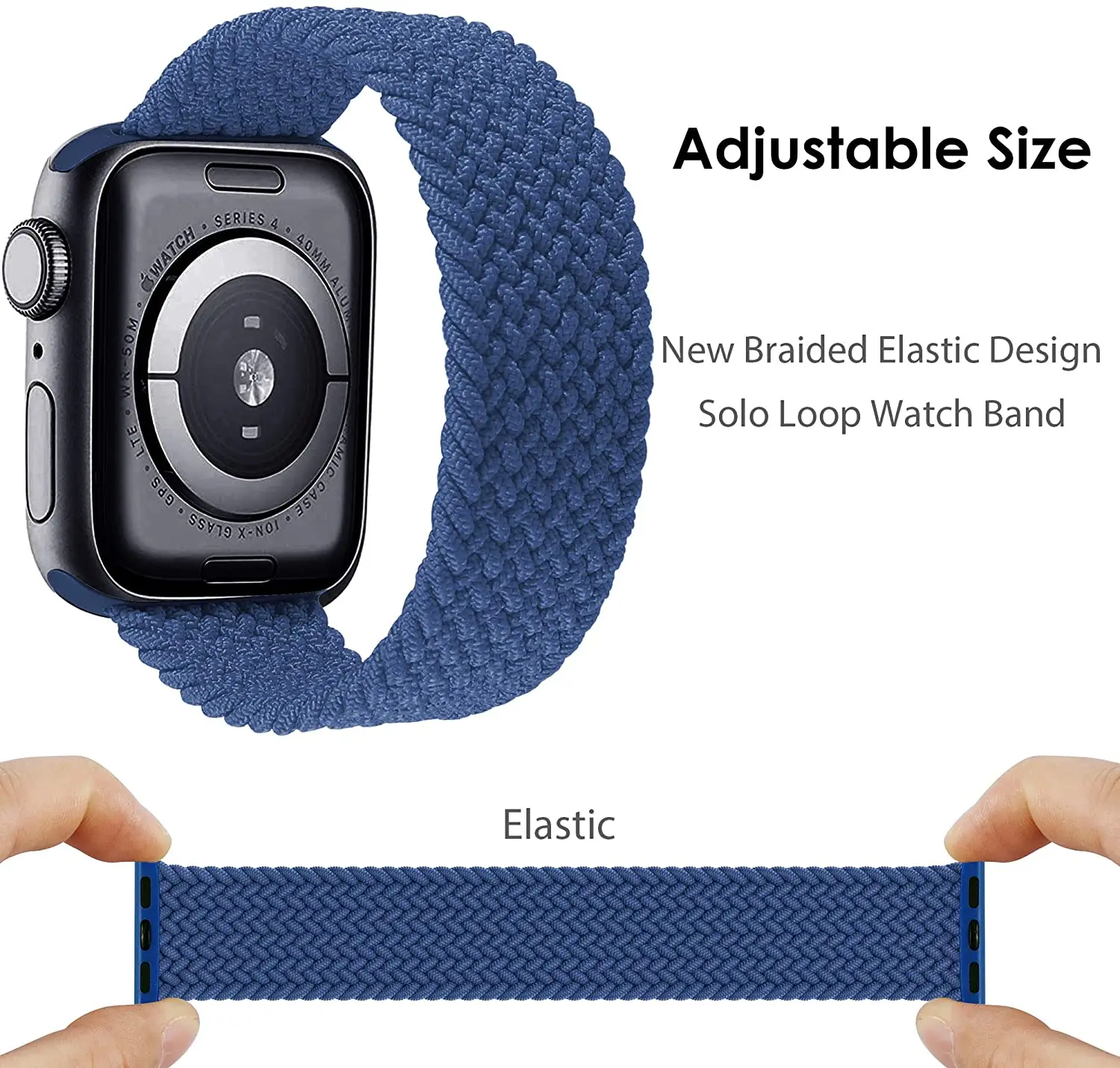 Geflochtenes Solo Loop Armband für Apple Watch 46mm 44mm 40mm 45mm 41mm 42mm Correa Armband iWatch Series 12 11 10 9 SE 8 7 6 5 – Detail 7