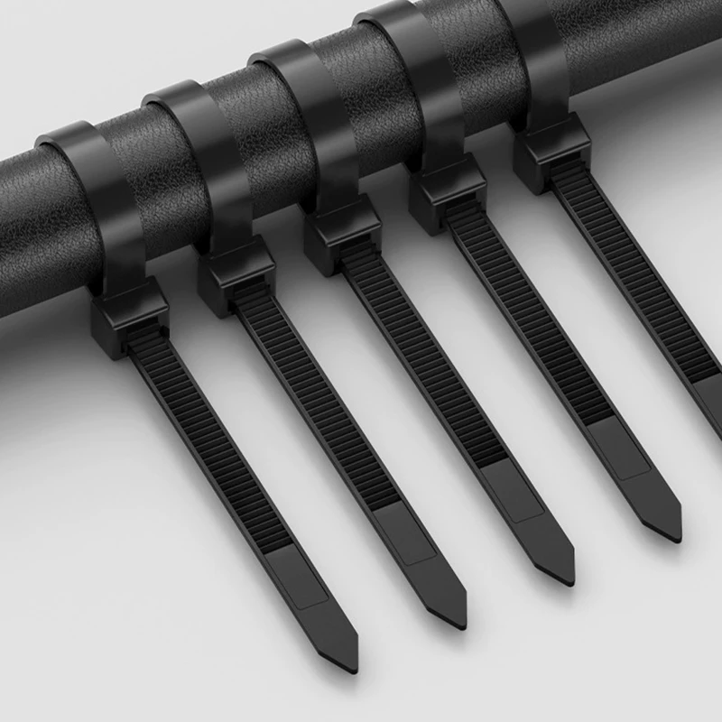 300pcs Three mode Self-Locking Plastic Nylon Wire Cable Zip Ties Black Cable Ties Fasten Loop Cable Various specifications