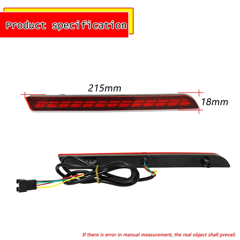 Rear Bumper Reflector Lights For 2021 2022 2023 Toyota Sienna Red LED Brake Tail Light Rear Fog Light w/ Sequential Turn Signal - Image 3