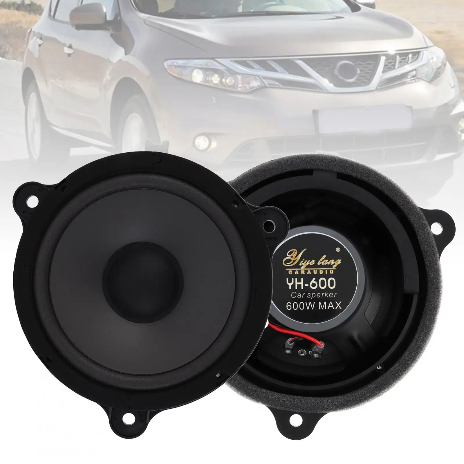 2pcs 6.5 Inch Car Speakers 2-Way 600W Auto Music Stereo Full Range Frequency Subwoofer Hifi Speakers Fit for Honda/Toyota/Nissan