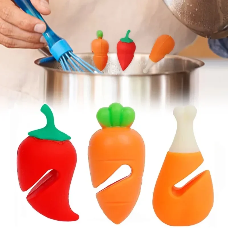 Silicone Spill Stopper Anti-spill Lid Lifter Prevent Pot Boiling Holder Anti-Overflow Rack Practical Heat-resistant Kitchen Tool