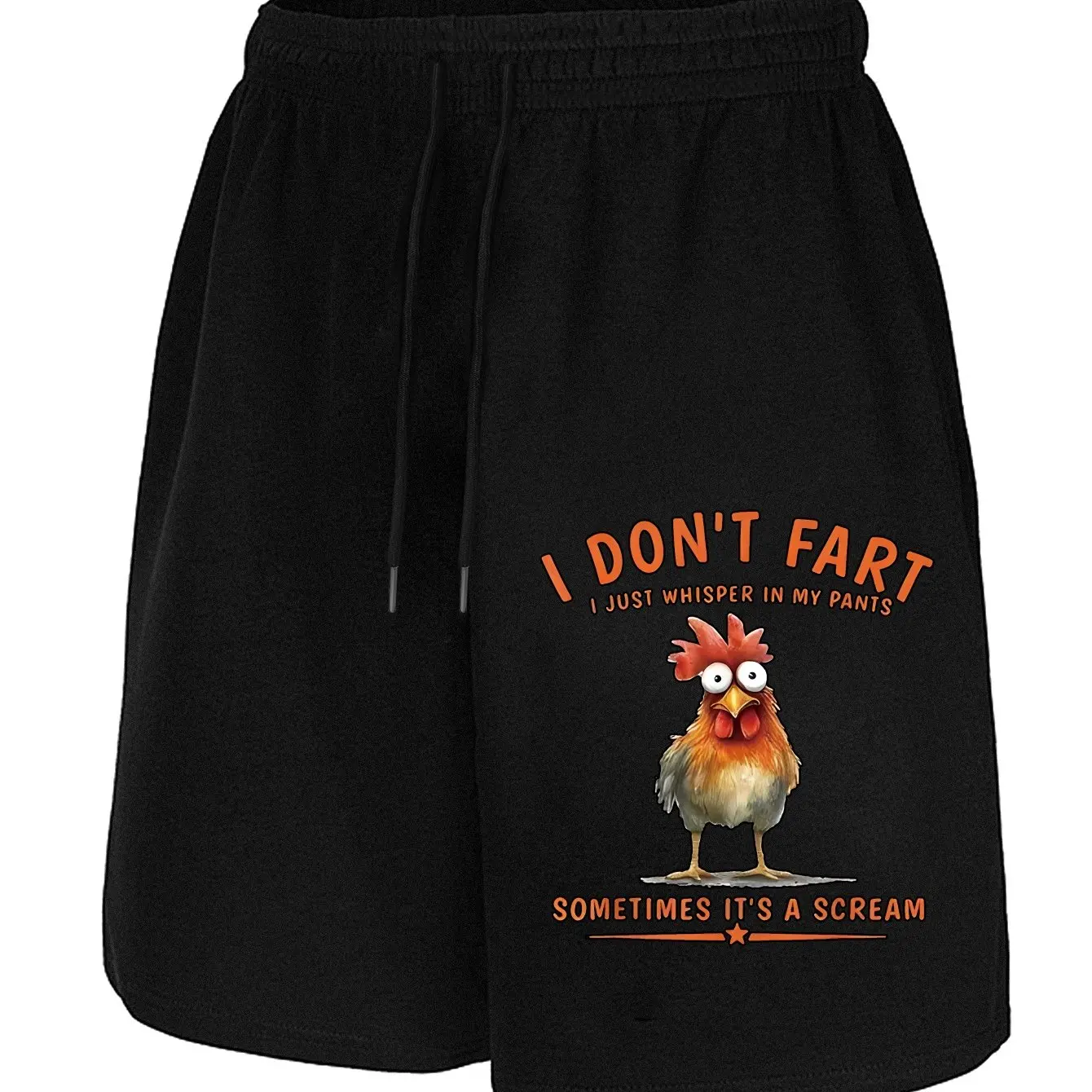 

Cartoon Rooster I DONT FART Printed Shorts Casual Shorts with Pockets and Drawstring, Summer Outdoor Fitness Shorts Men's Shorts