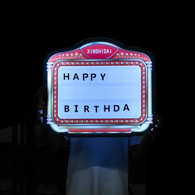 2025 الرائج الساخن بيع حجم مخصص الشكل LED رسالة المجلس تسجيل قابلة للشحن للنادي #6