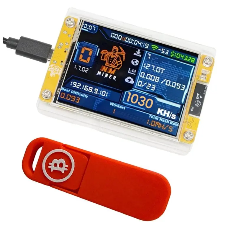 

Новинка! Обновленный криптомайнер Bitcoin Solo с хешрейтом 1030KH/S для домашнего использования, для Nmminer/Nerdminer+, с умным дисплеем 2,8 дюйма