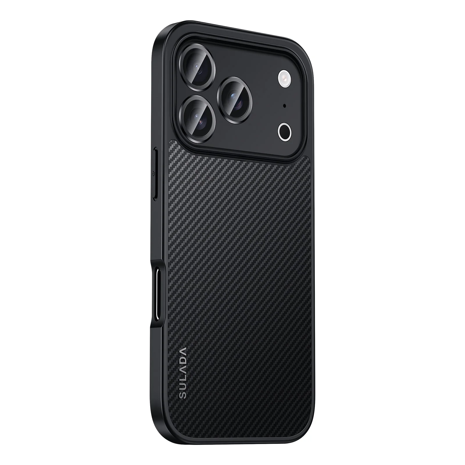

SULADA Funda de cuero con patrón de fibra aramid magnética 600D для iphone 17 16 15 14 ProMax cubierta protectora trasera