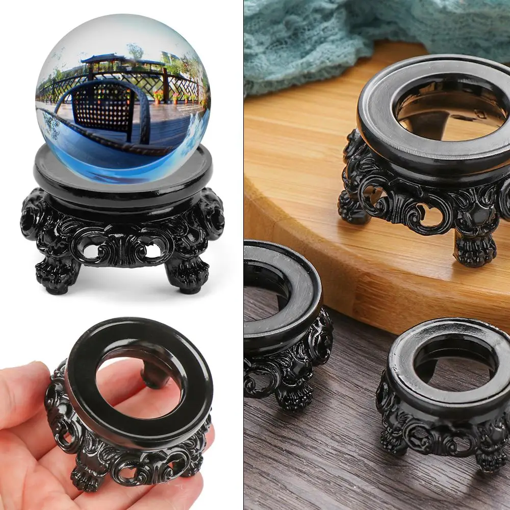 Resin Home Decor Globe Stone Holder Fixed Seat Display Stand Sphere Pedestal Crystal Ball Base