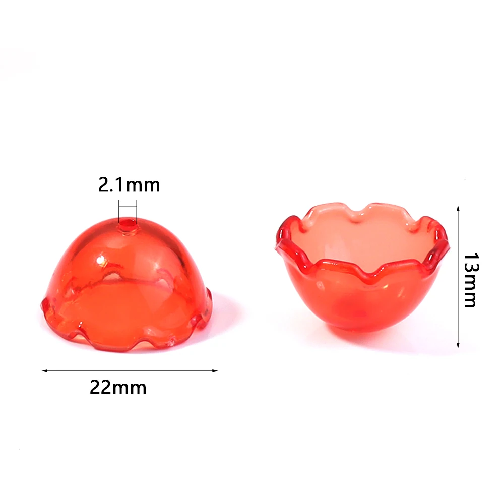 30pcs/lot Acrylic Wind Bell Beads Colorful Beads Caps Jellyfish Spacer Bead For DIY Charms Earrings Keychains Decor Accessories