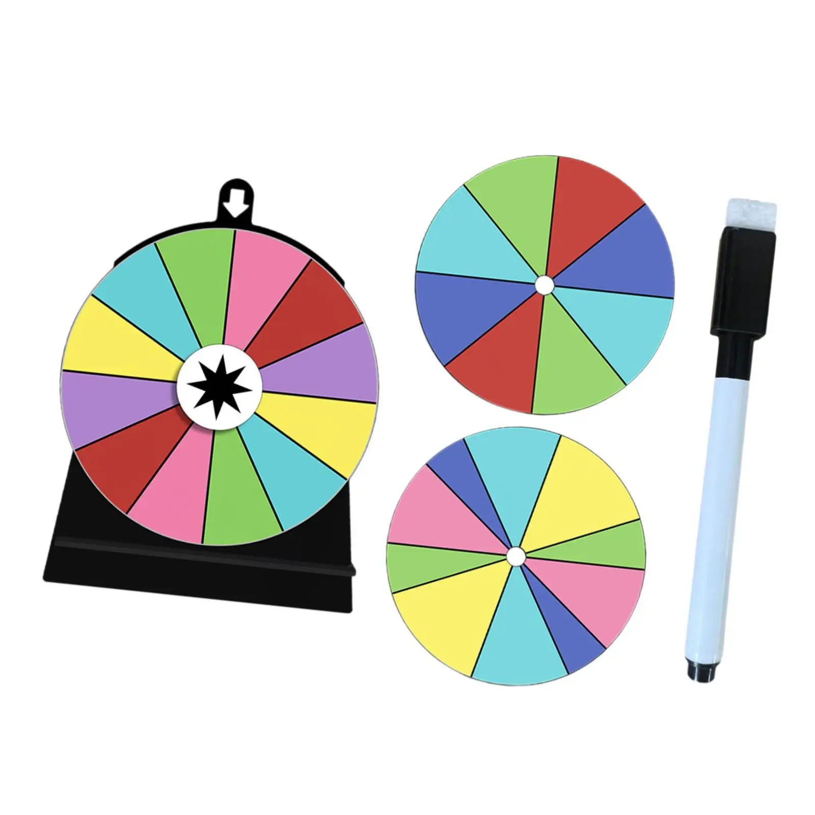 Color Rotating Wheel Fortune Wheel with Base Stand Roulette Wheel Drinking Game for Adults for Pub Shops Carnival Trading Show