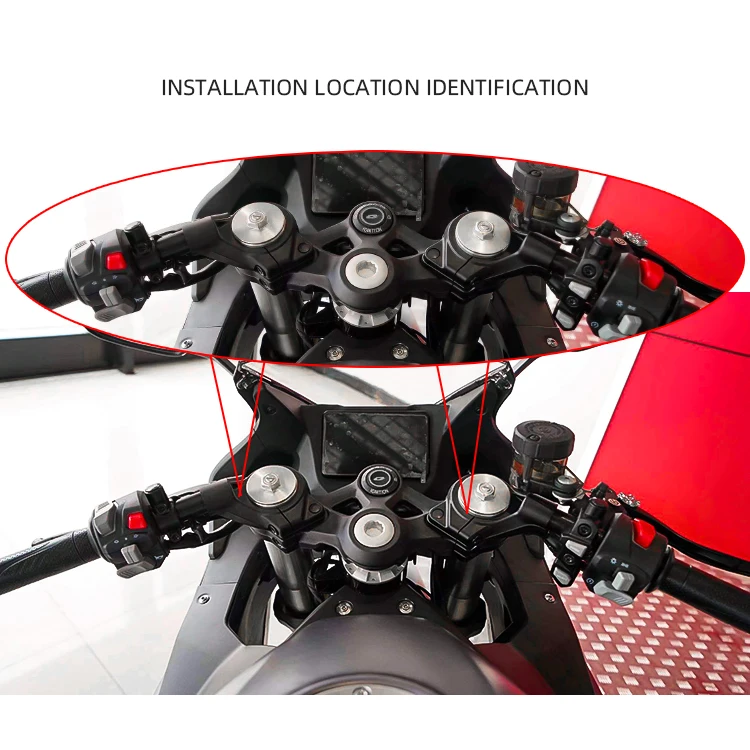 SPIRIT BEAST Motorcycle Handlebar Racing Adjustable Clip On Ons Fork Handlebars Clamp Split Handle Bar Racer For QJMOTOR Q600RR