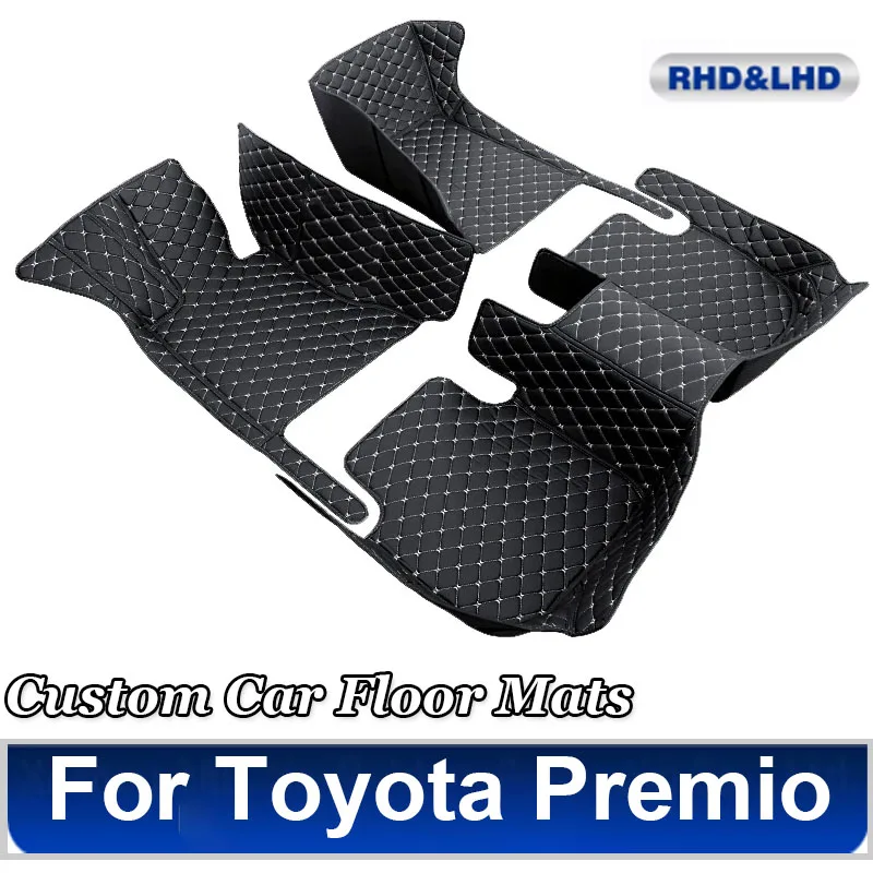 Car Floor Mats For Toyota Premio Allion T260 2007~2020 Waterproof Carpet Luxury Leather Mat Car Accessories Auto Rugs