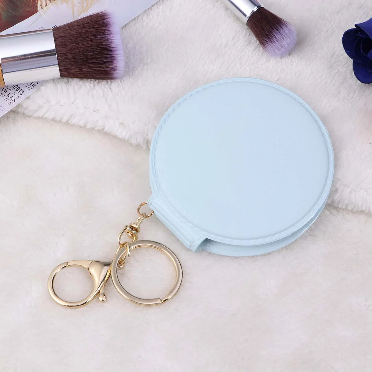 

Light Folding Mirror Portable Double Side Compact Polished Finish Travel Makeup Mirror for Women