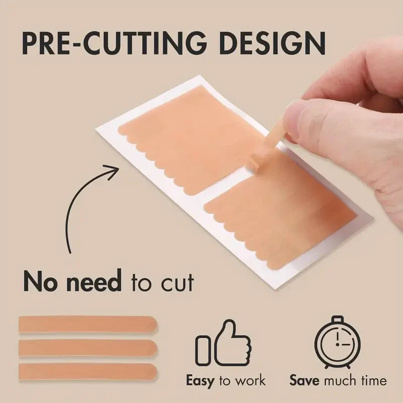 1/10 Blatt gepfropftes falsches Wimpern-Lifting-Augenlidband, Vlies-Augenbrauenschutzband, Wimpernverlängerung unter Patch, Make-up-Tools