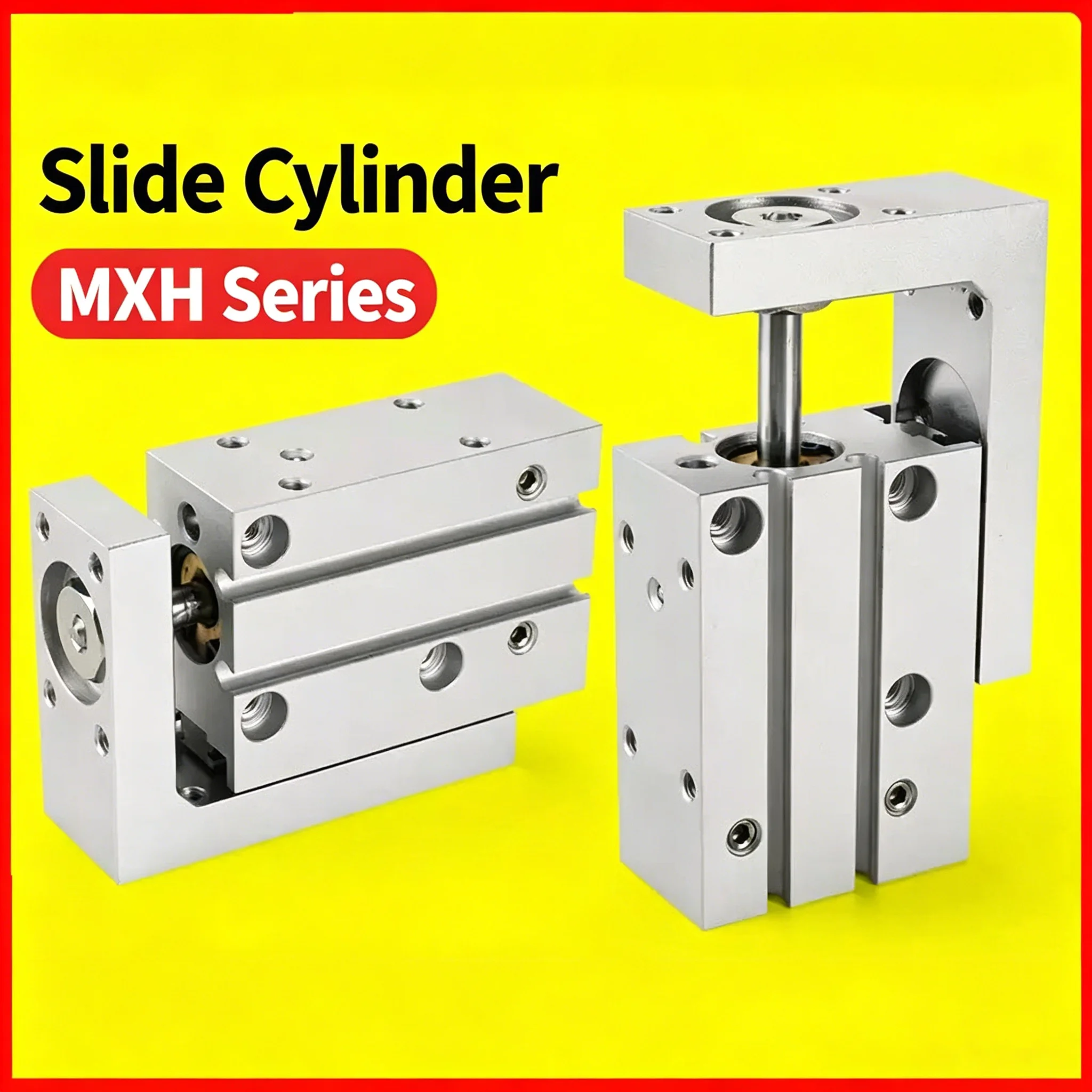 MXH Rail Cylinder MXH6 MXH10 MXH16 MXH20 Precision Pneumatic Air Linear Side Rail Guide Rod Cylinder