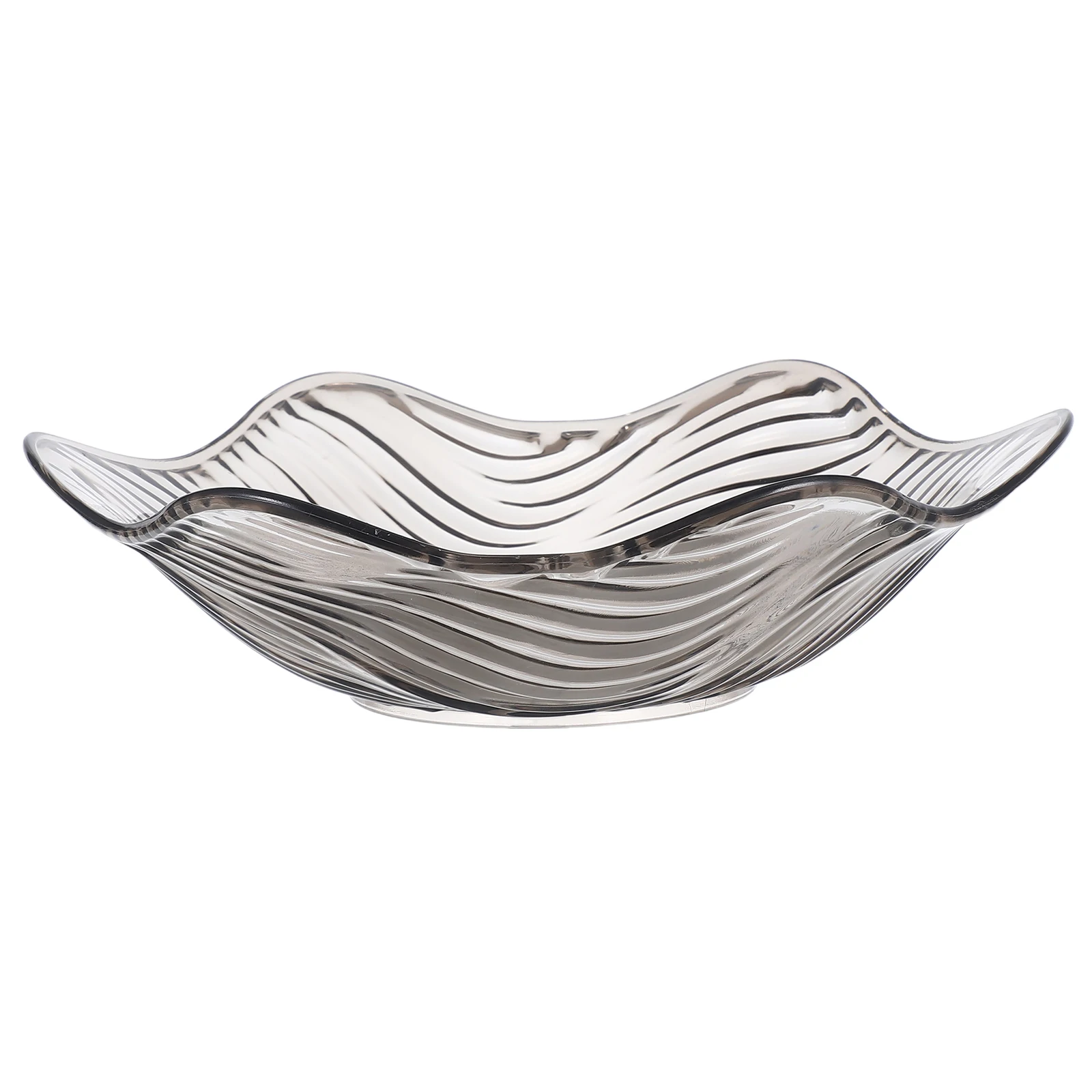 

Creative Plastic Fruit Basket Plate for Kitchen Home Use Snack Candy Dish Decorative Appetizer Bowl Grey Food