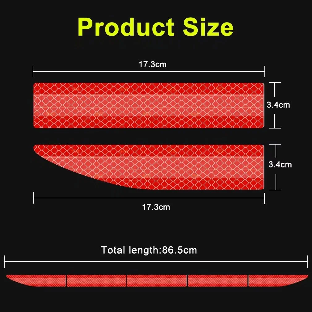 Car Rear Strip Reflective Sticker Trunk Bumper Tail Box Warning Sticker Anti-collision Warning Sticker Auto Styling Accessories