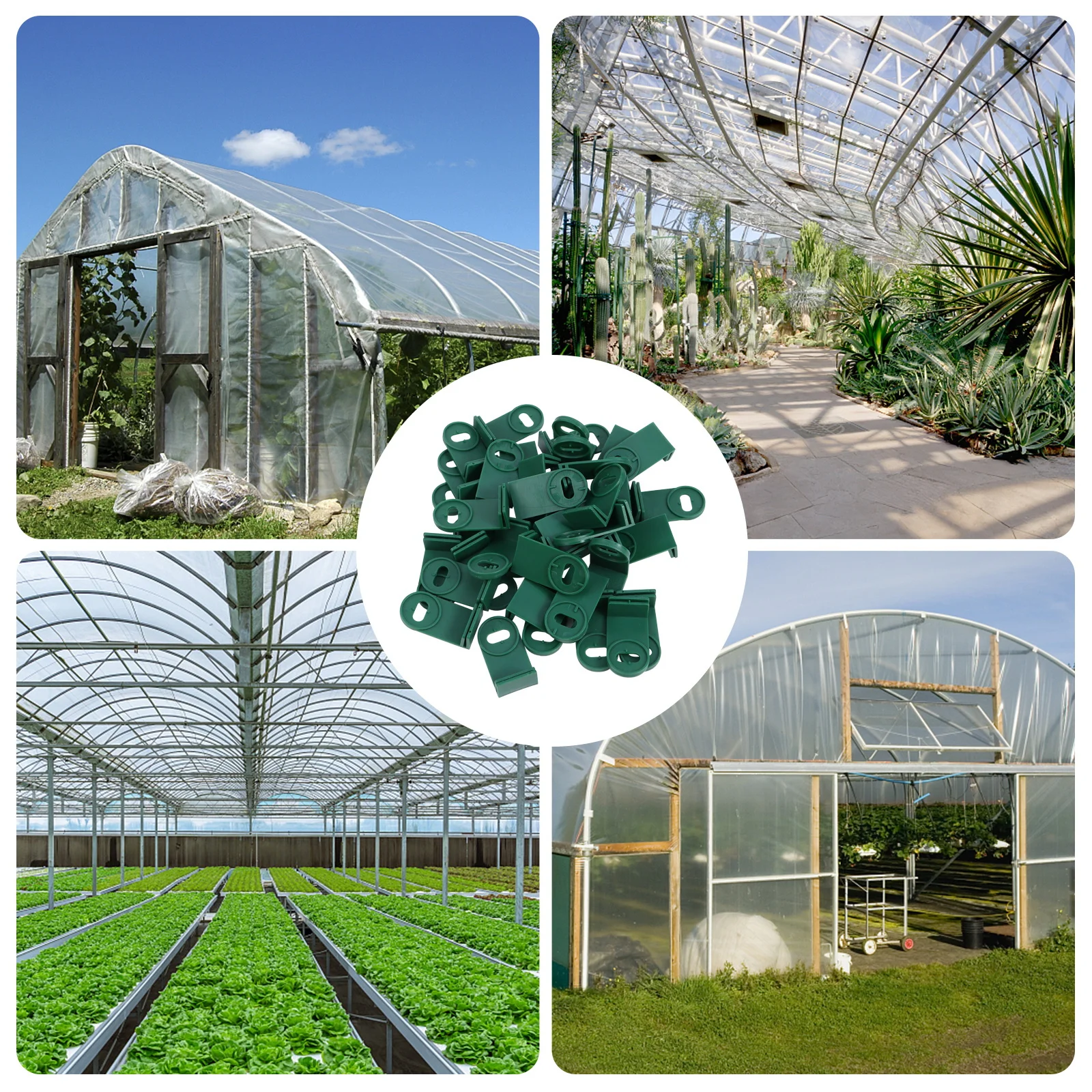 

50Pcs Greenhouse Fixing Clips Plastic Fastener Easy Apply Corner Clips Shade Net Support Accessories Fixing Clip
