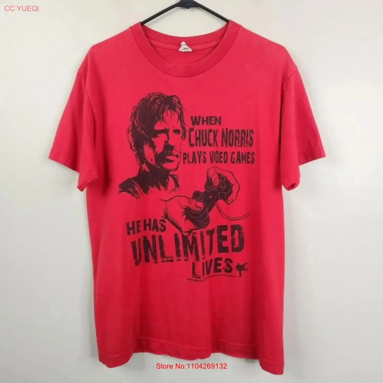 Alstyle Chuck Norris 2008  Frontside T Shirt Medium vintage Washed Casual homme Versatile designer clothes Breathable
