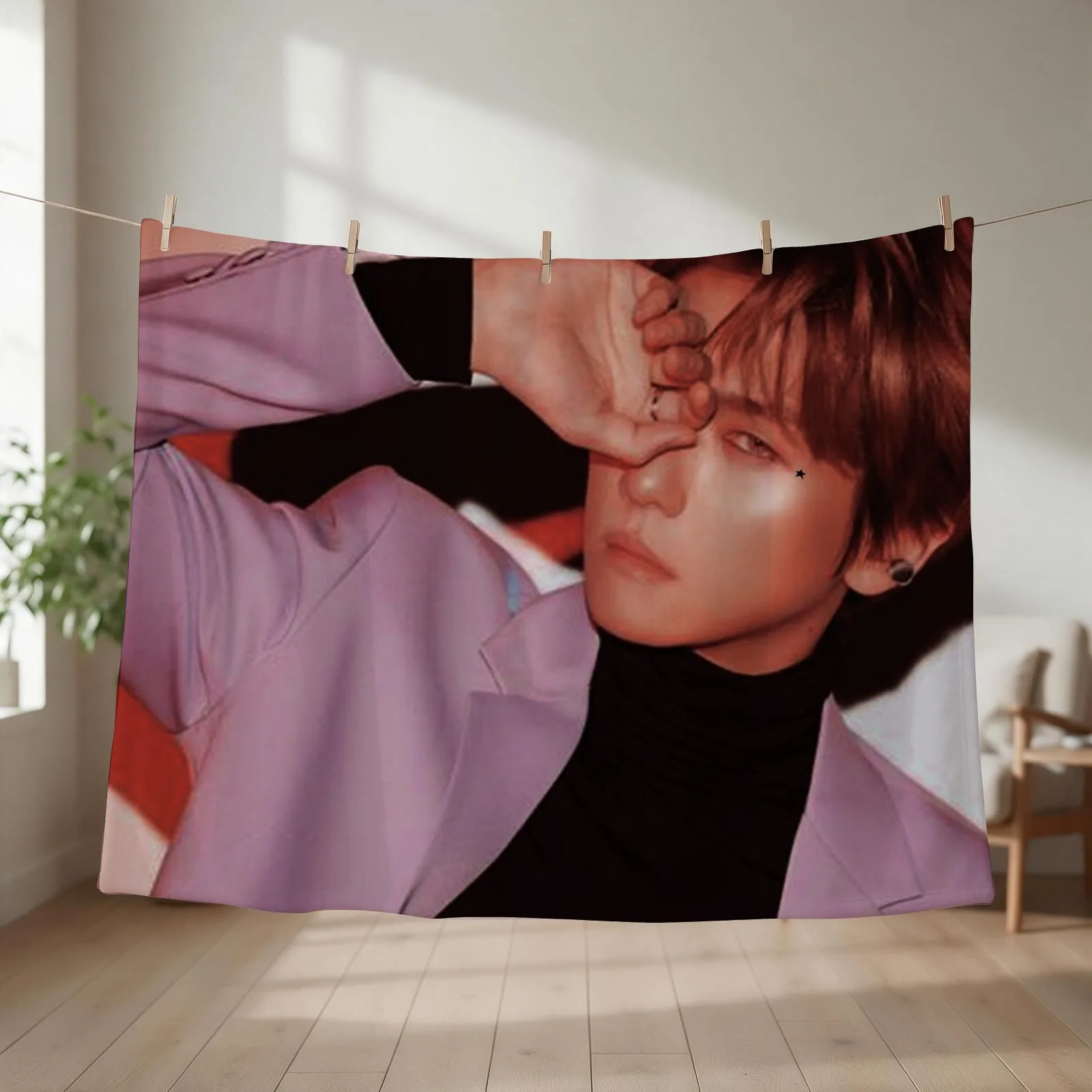 byun baekhyun (love shot) Throw Blanket couch cozy soft plush fuzzy picnic outdoor blanket