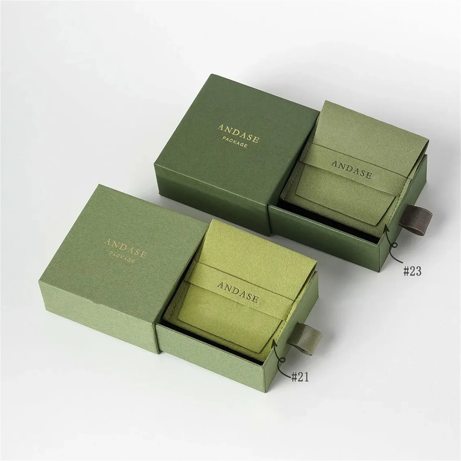 

50pcs 8x8x3.5cm Jewelry box Green custom box personalized logo necklace earrings ring jewelry packaging box best drawer box on s
