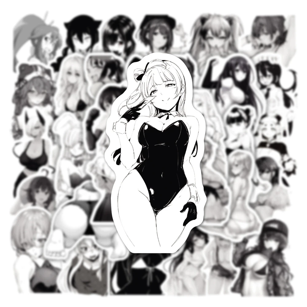 10/30/50/100pcs Waifu Anime Sexy Girl Graffiti Stickers Hentai Adults Cartoon Decals Waterproof Graffiti Laptop Suitcase Phone