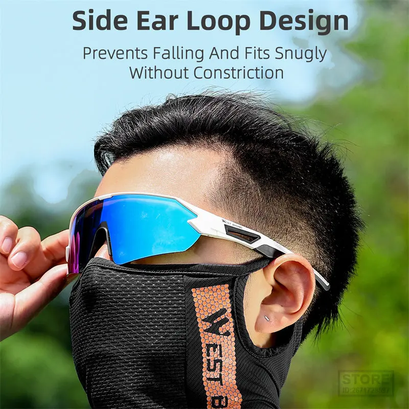 WEST BIKING Summer Full Face UV Protection Motorcycle Cycling Hood Ice Silk Balaclava Mask Hiking Fishing Hat Cooling Sport Gear