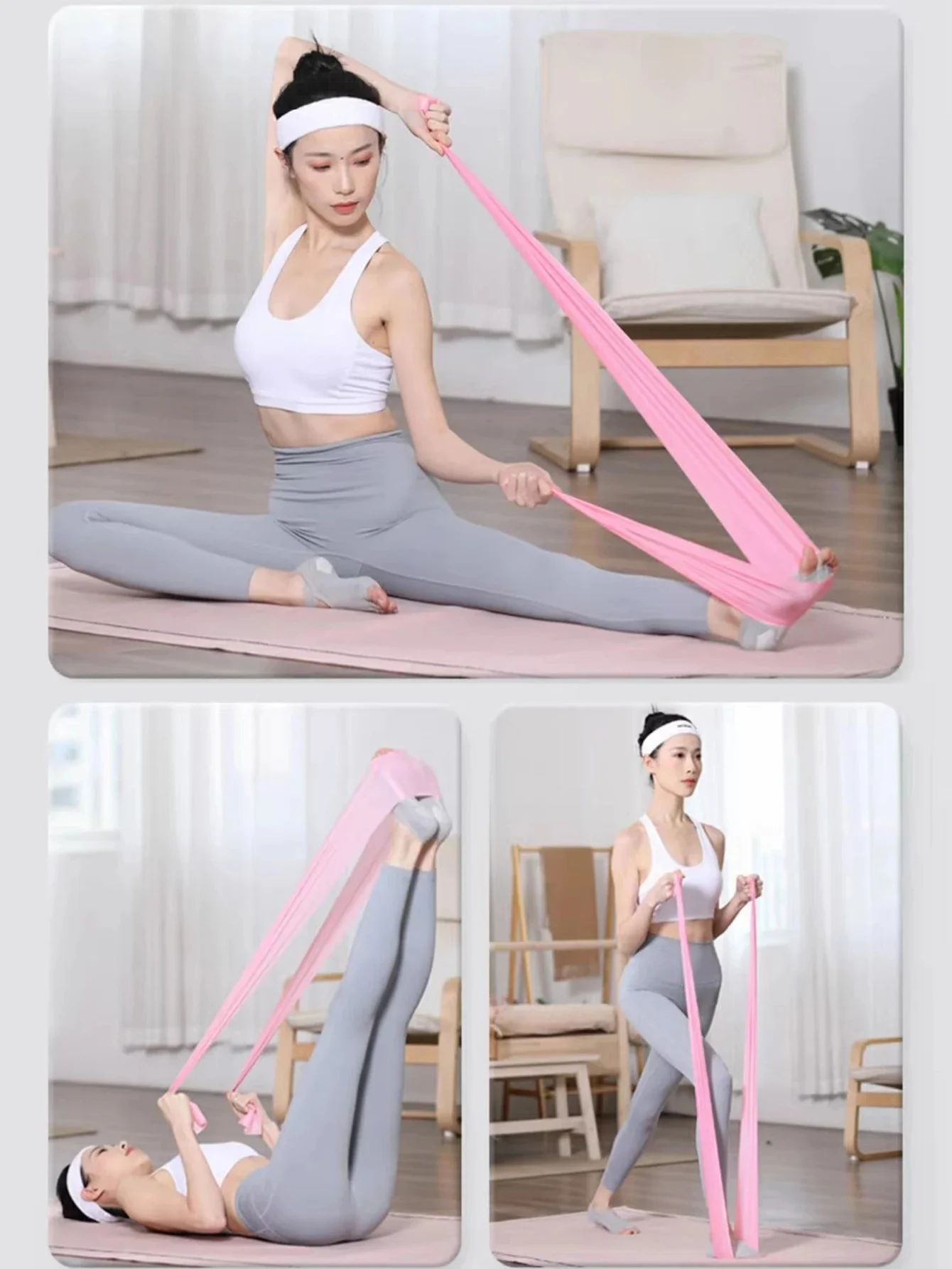 Widerstandsbänder für Workouts Übungsbänder Physiotherapie Outdoor-Fitnesstraining Pilates Heimgymnastik Dehnbare Elastische Bänder – Detail 20