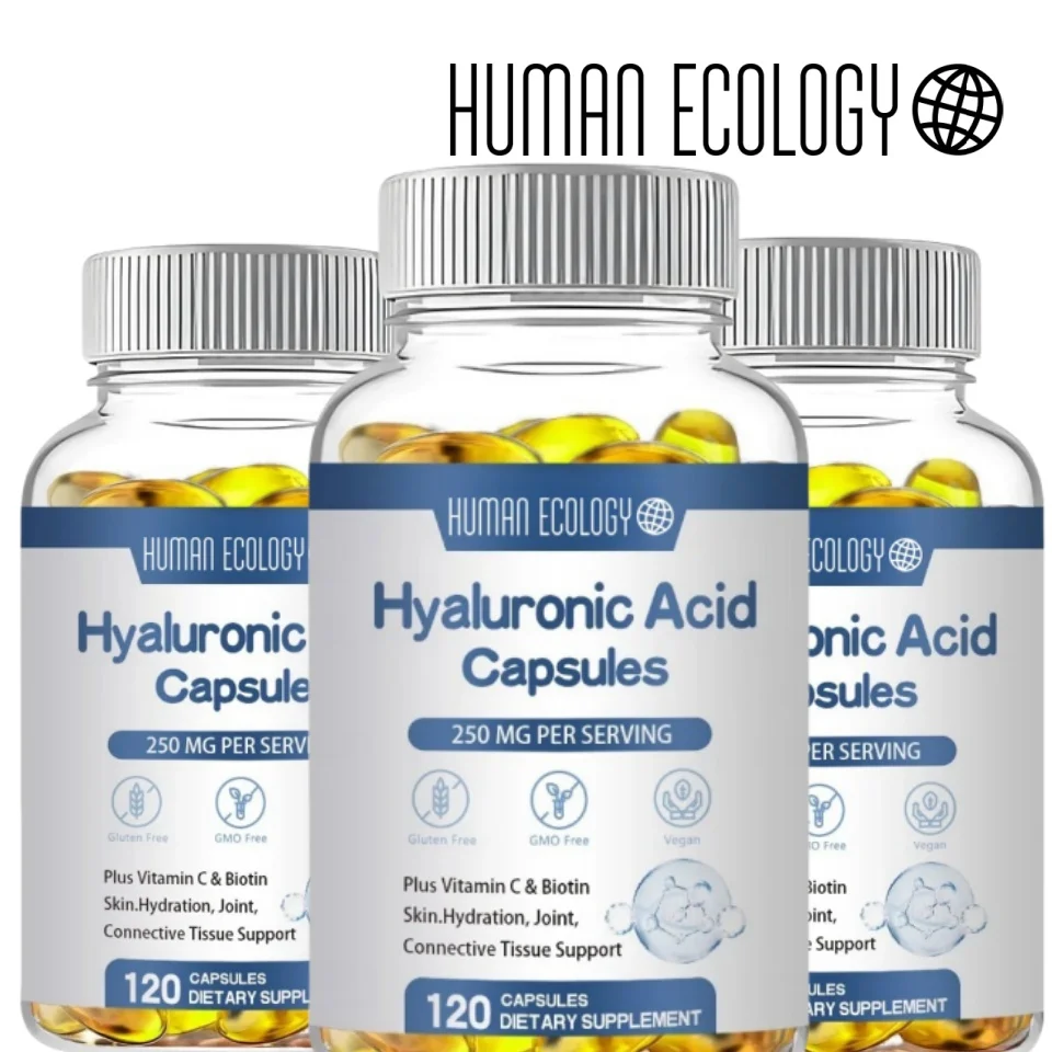 

Human Ecology Hyaluronic Acid Capsules with Biotin & Vitamin C Improve Rough Skin Care, Joint Lubrication