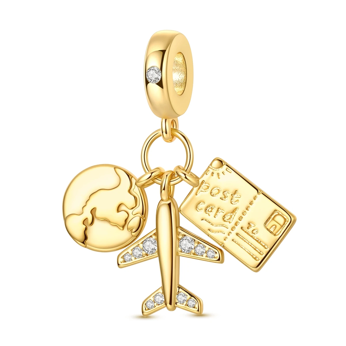 Original 925 Silber Gold Charms Perlen für Armband DIY Elefant Hund Herz Anhänger für Frau Schmuck