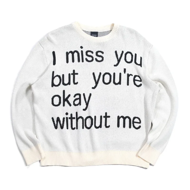 

Модный брендовый ретро повседневный свитер большого размера с надписью для мужчин Y2K American Harajuku хип-хоп рок High Street винтажные свободные топы для женщин