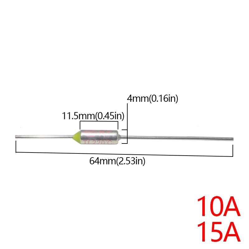 【10PCS】TF Thermal Fuse RY 10A 15A 250VTemperature73C 77C 94 99C 113C 121C 133C 142C 157C 172C 185C 192C 216C 227C 240C 280C 300C