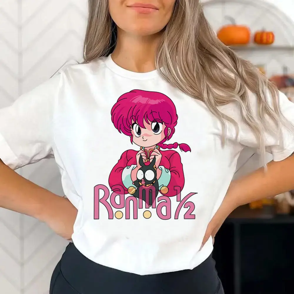 Ranma top tees teen Retro 80s Gothic Breathable Trendy graphic top tees Grunge Digital Retro 80s 2000s Breathable